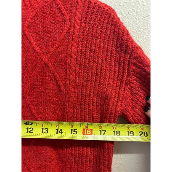 LOFT Red Women’s Sweater Knit Ribbed Dress Size XS - Picture 9 of 10